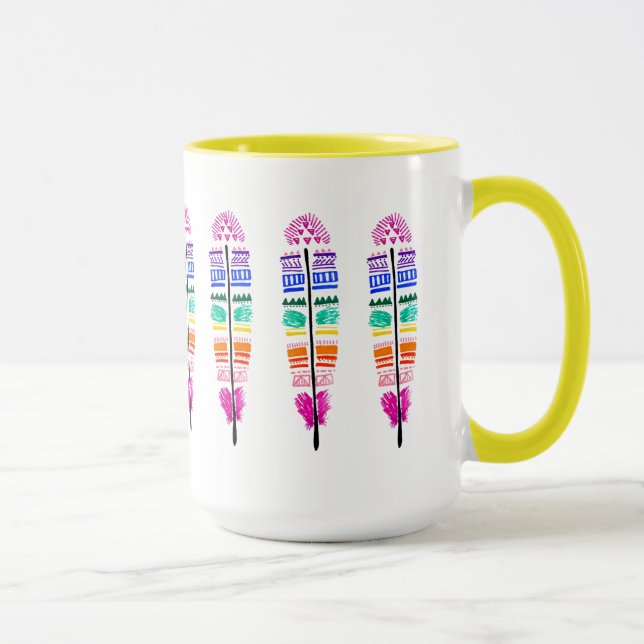 Tribal Feather Mug.. Mug (Right)