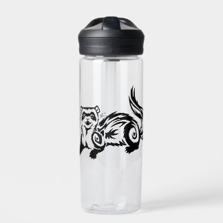 Tribal Ferret Tattoo Design Water Bottle