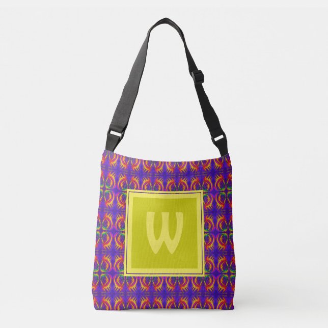 Tribal Fiery and your letter Crossbody Bag (Front)