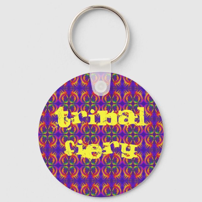 Tribal Fiery Key Ring (Front)