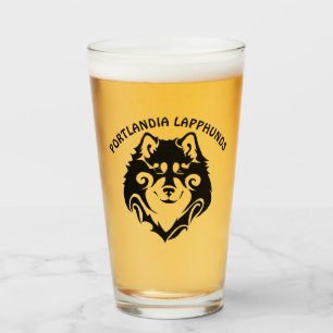 TRIBAL FINNISH LAPPHUND Customise Text Glass