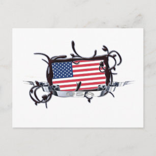 Tribal Flag USA Postcard