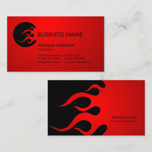 Tribal Flames Tattoo Shop business card
