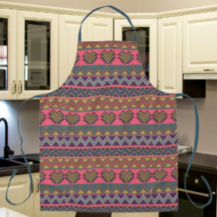 Tribal Flavor Apron – Boho Bold Geometric Kitchen 