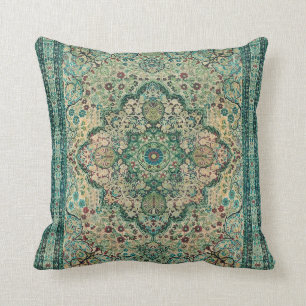 Tribal Floral Design Persian Carpet Motive Cushion