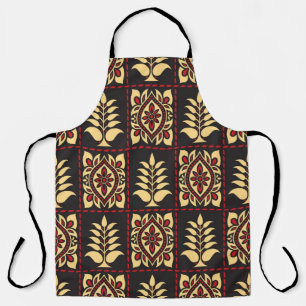 Tribal Floral: Vintage Pattern Elegance Apron