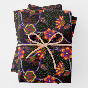 Tribal Floral wrapping paper