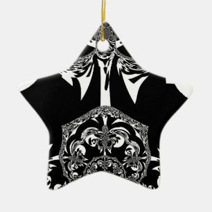 Tribal Flower Ceramic Tree Decoration