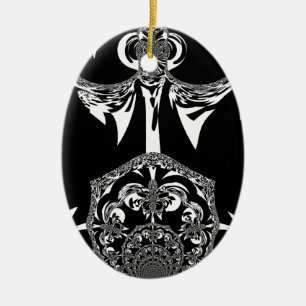 Tribal Flower Ceramic Tree Decoration