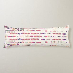 Tribal Folk Art In Structured Pattern Body Cushion