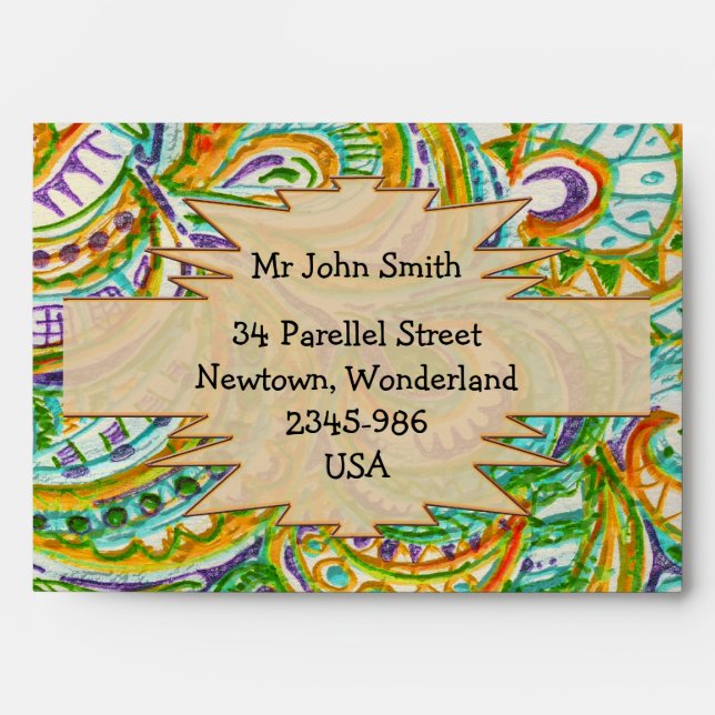 Tribal Folk Pattern Envelopes (Front)