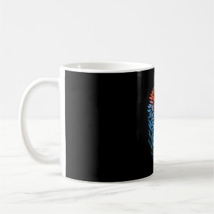 Tribal fox blue red tattoo coffee mug