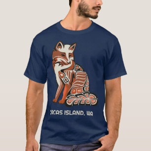 Tribal Fox Orcas Island Washington Native American T-Shirt