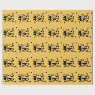 Tribal frog ancient animal tribal art wrapping paper