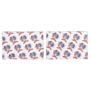 TRIBAL FROWNIE EMOJI MEEMOGIE PILLOWCASE