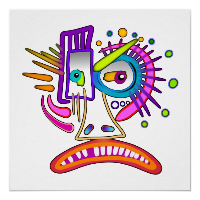 TRIBAL FROWNIE EMOJI MEEMOGIE POSTER (Front)