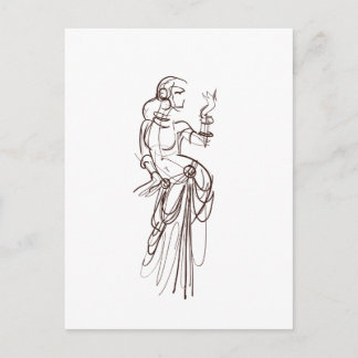 tribal fusion gypsy dancer postcard