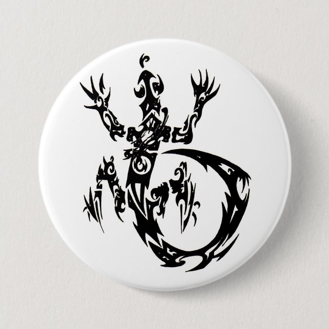 Tribal Gecko button (Front)