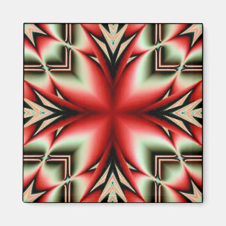 tribal geo flower magnet