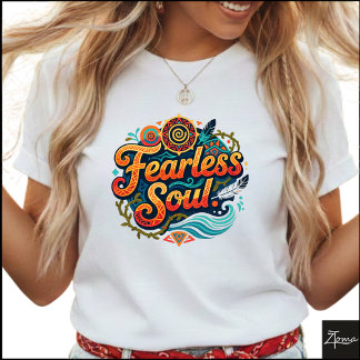 Tribal Geometric Fearless Soul Fire Water T-Shirt