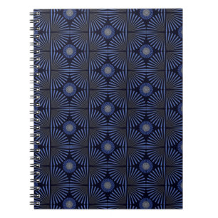 Tribal Geometric grey & blue Notebook