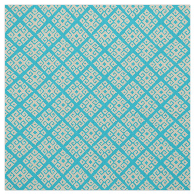 Tribal geometric key diamond patterned fabric (Swatch)