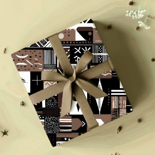 Tribal Geometric Mudcloth African American Gifts Wrapping Paper