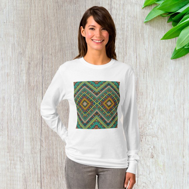 Tribal Geometric Pattern Boho Ethnic Aztec  T-Shirt (Creator Uploaded)