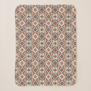 tribal geometric pattern sherpa blanket