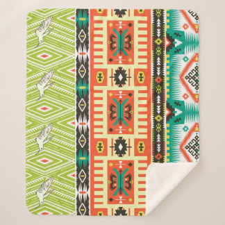 Tribal Geometric: Quotes Text Pattern. Sherpa Blanket