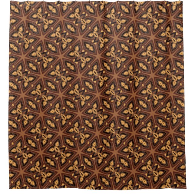 Tribal Geometric shower curtain (Front)