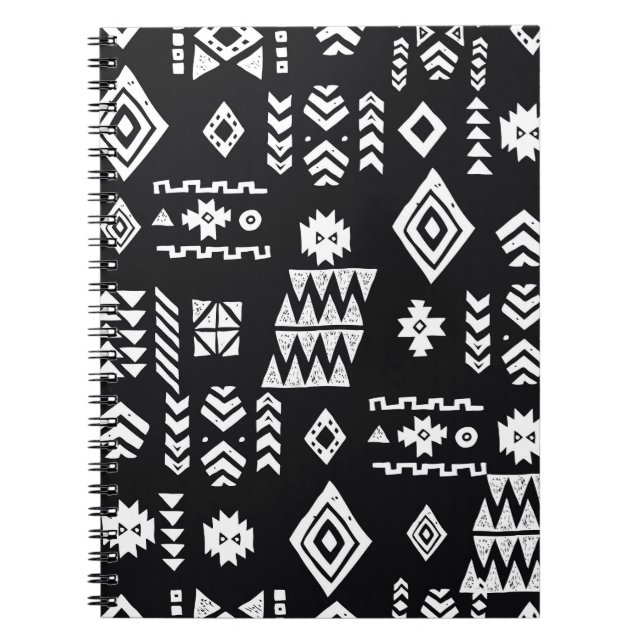 Tribal geometric: stylish seamless background. notebook (Front)