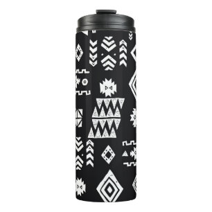 Tribal geometric: stylish seamless background. thermal tumbler