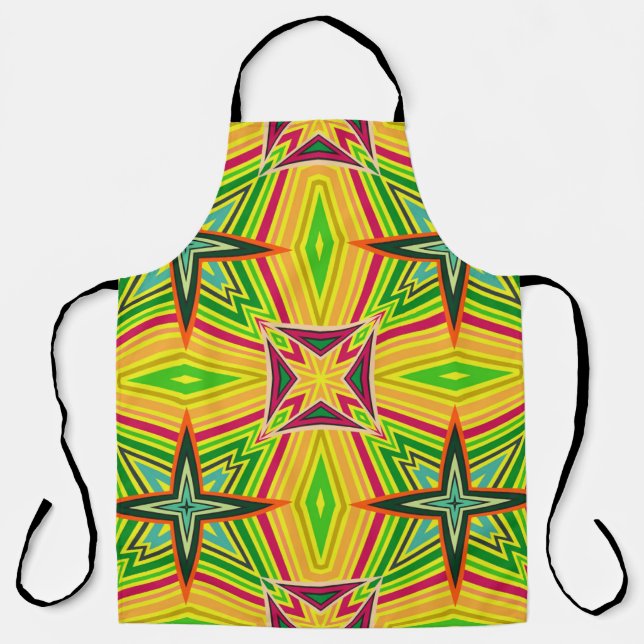 Tribal geometric vintage pattern. Seamless ethnic  Apron (Front)