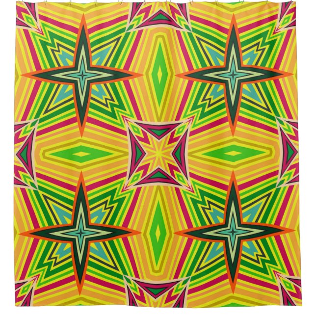 Tribal geometric vintage pattern. Seamless ethnic  Shower Curtain (Front)
