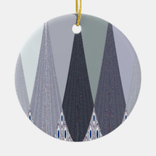 Tribal Geometry pattern Ceramic Tree Decoration
