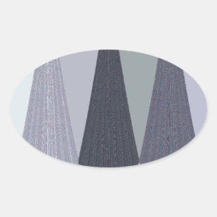 Tribal Geometry pattern Oval Sticker