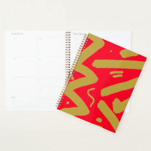 Tribal Gold and Red Planner
