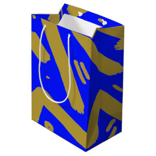 Tribal Gold and Royal Blue Medium Gift Bag