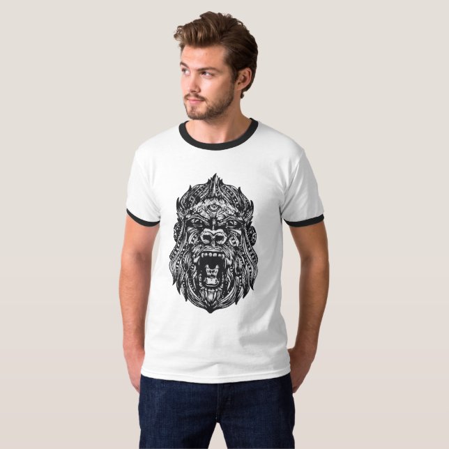 Tribal gorilla T-Shirt (Front Full)