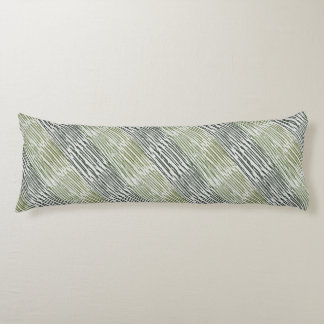 Tribal Green Stripes Abstract Pattern Body Cushion