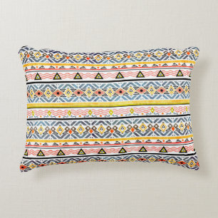 Tribal grunge ethno folk pattern in retro style decorative cushion