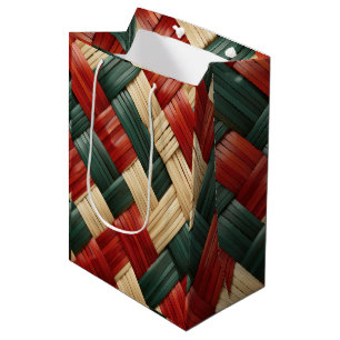 Tribal Harmony-African Basket Weave Festive Design Medium Gift Bag