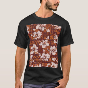 Tribal Hawaiian: Hibiscus Flower Wallpaper T-Shirt