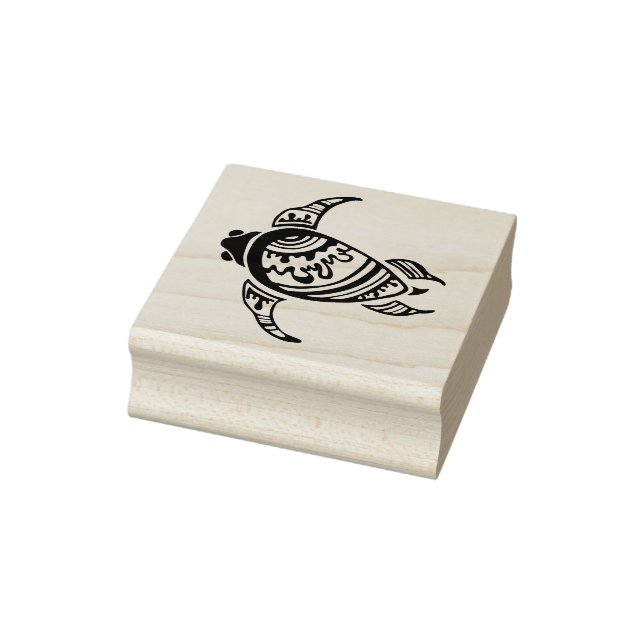 Tribal Hawaiian Sea Turtle Rubber Stamp (Stamp)