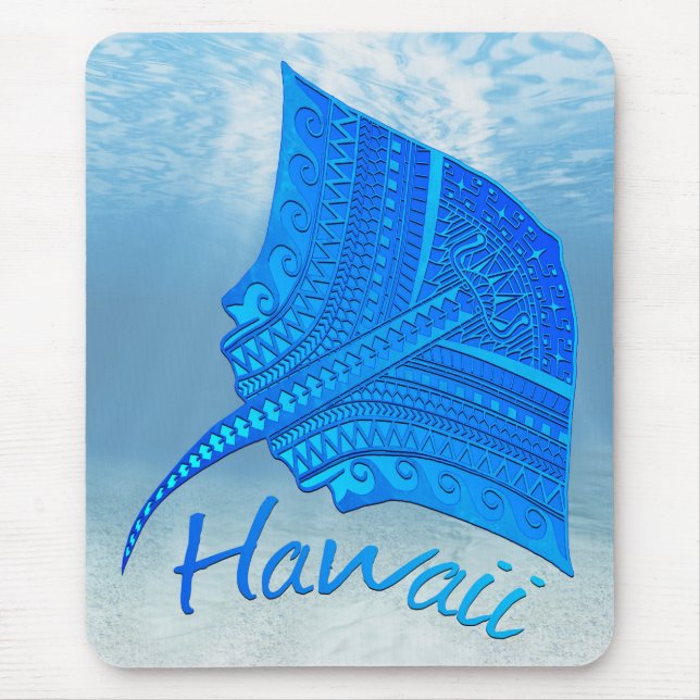 Tribal Hawaiian Stingray Mouse Mat (Front)