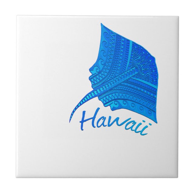 Tribal Hawaiian Stingray Tile (Front)