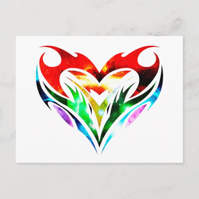 Tribal Heart Postcard (Front)