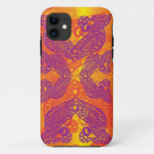 Tribal Henna Bird Tattoo iPhone 11 Case