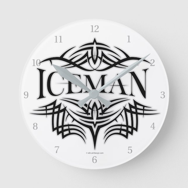 Tribal Hockey Round Clock (Front)